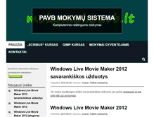 Tablet Screenshot of mokymai.pavb.lt